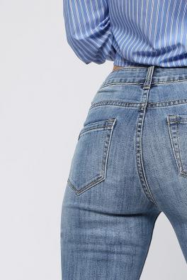 Джинсы Облегающие синие джинсы MISS BON BON