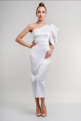 Платье Молочное платье миди с объемным рукавом от Anetty