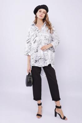 Блузка Удлиненная блуза с принтом от ZETA OTTO