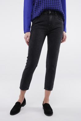 Джинсы Классические укороченные джинсы черного цвета от Miss Bon Bon