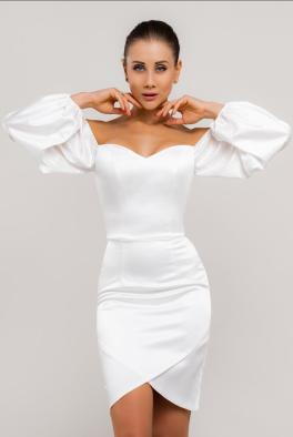 Платье Короткое белое приталенное платье от Anetty