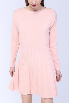 Платье Розовое платье от E-Woman с длинным рукавом