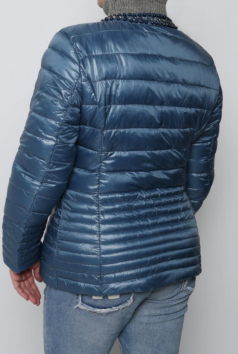 Дутая куртка W Collection голубого цвета