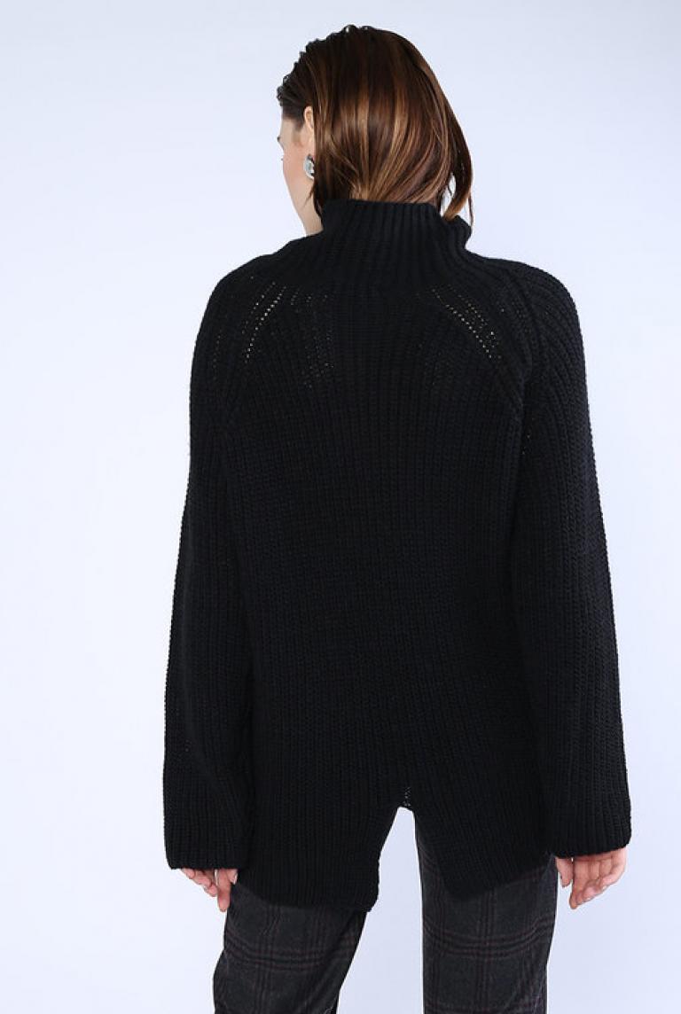 Черный свитер туника с регланом от Altamira