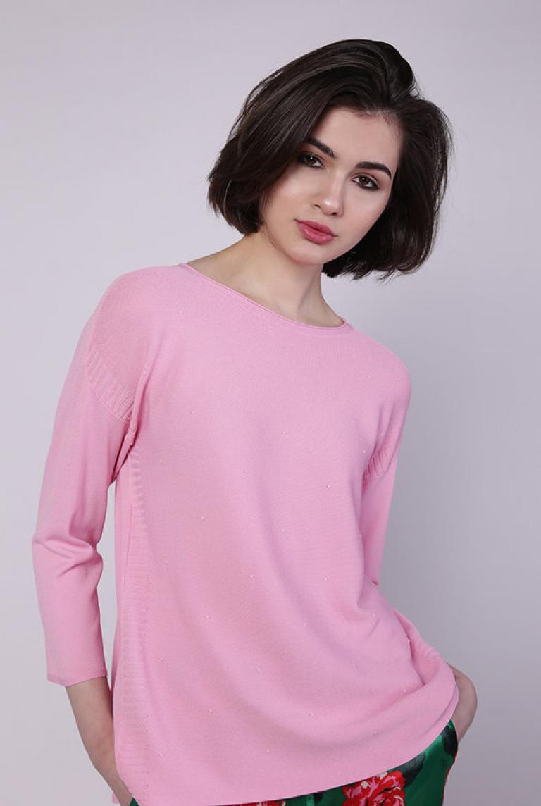 Классический розовый джемпер Beauty women