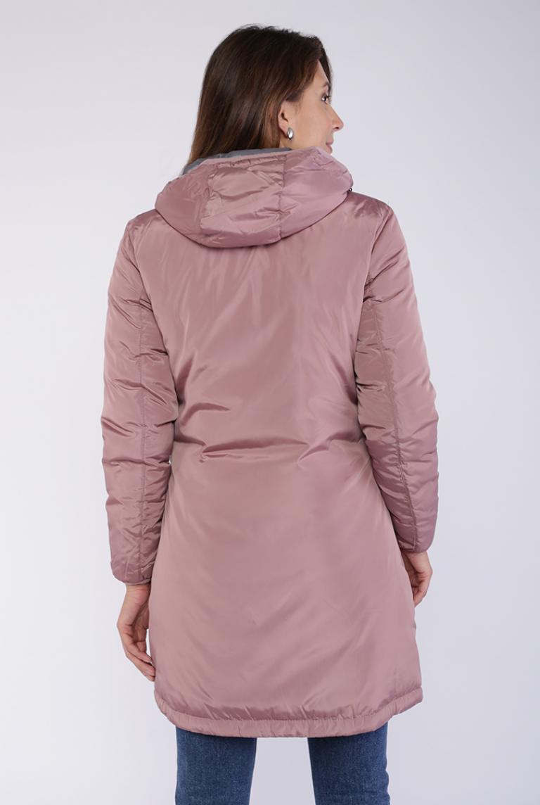 Двусторонняя куртка розово-серого цвета от Bludeise