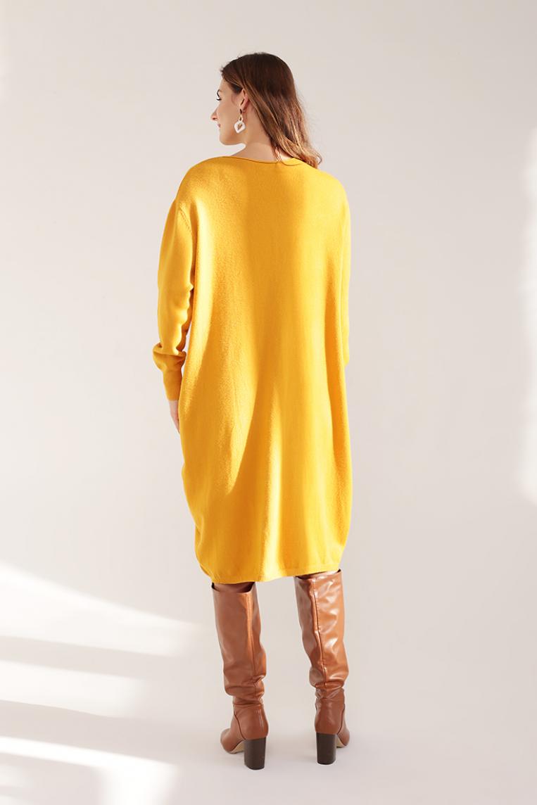 Стильное платье горчичного цвета от E-Woman