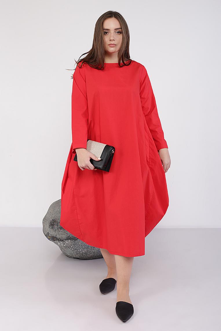 Красное широкое платье от Wendy Trendy