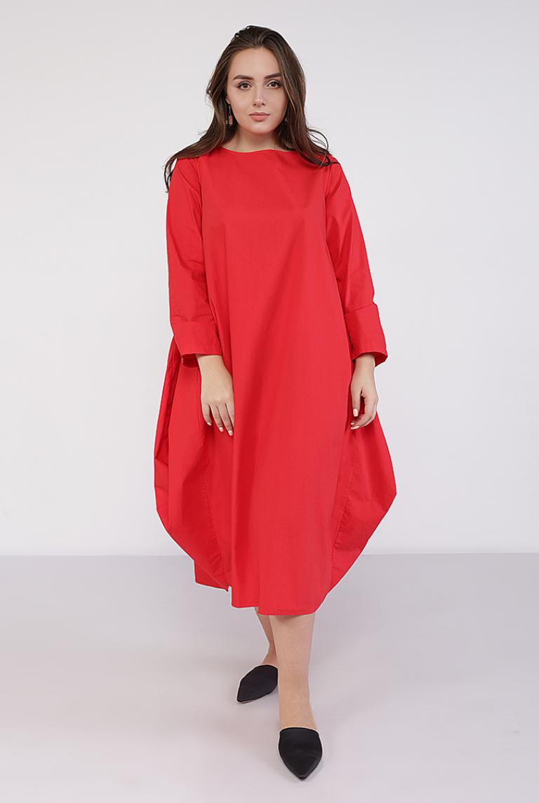 Красное широкое платье от Wendy Trendy