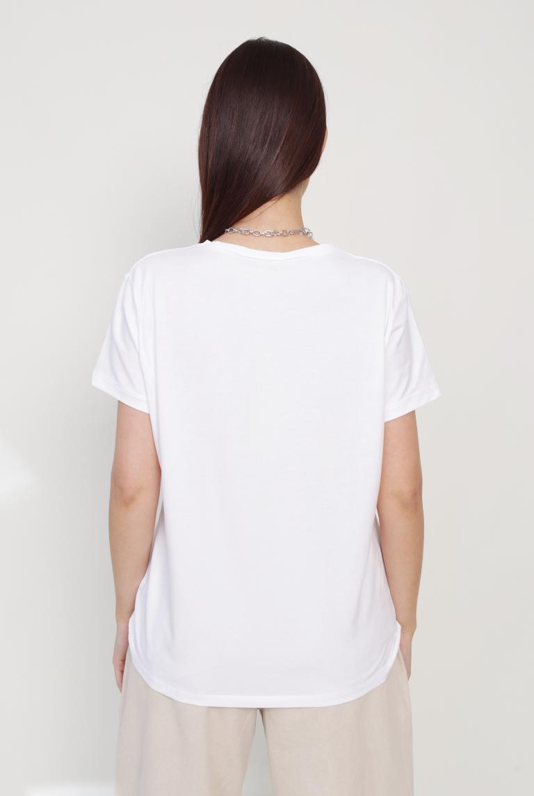 Белая базовая футболка от Bluoltre