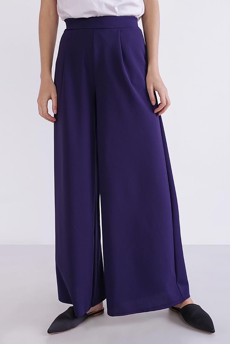 Фиолетовые широкие брюки