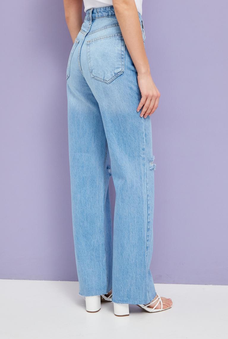 Широкие светло-синие джинсы от ZND