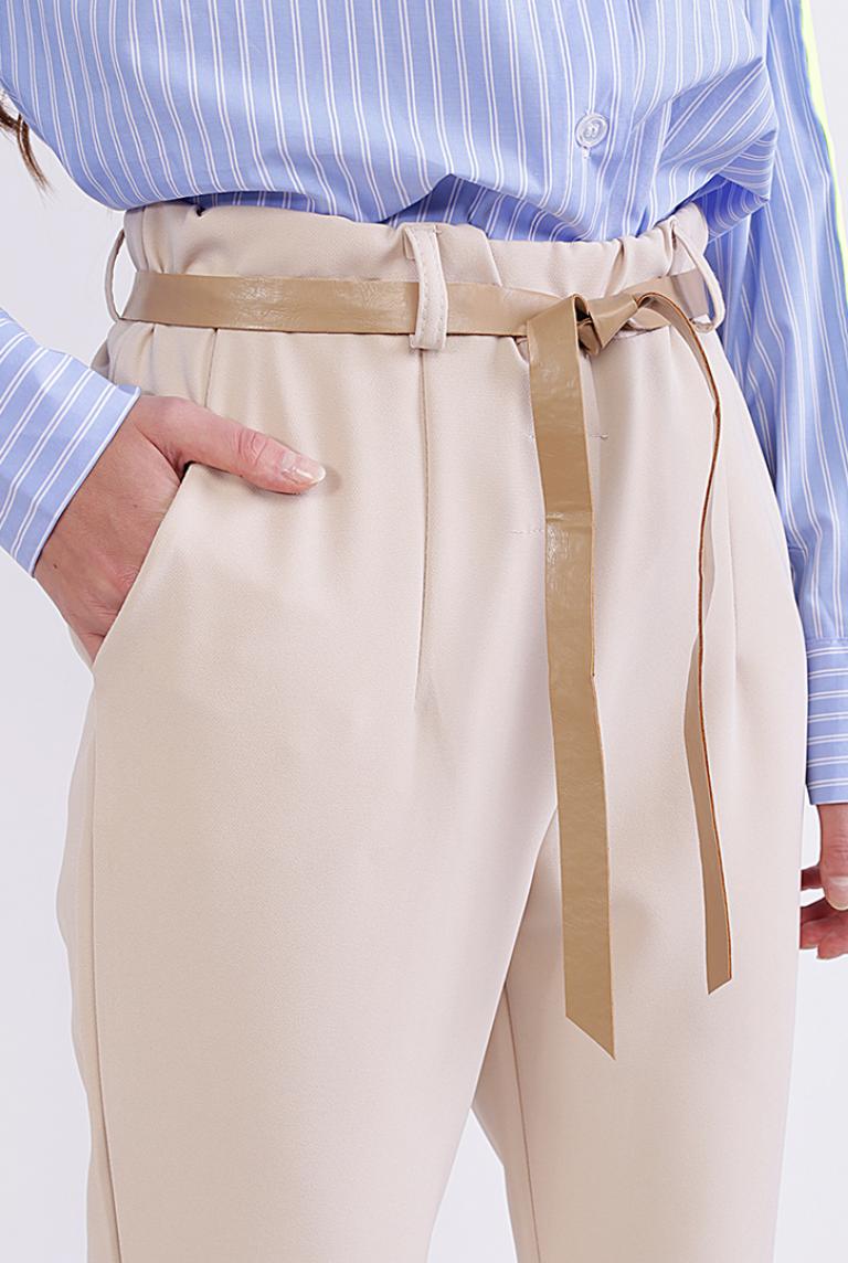 Укороченные брюки Coolples Moda светло-бежевые