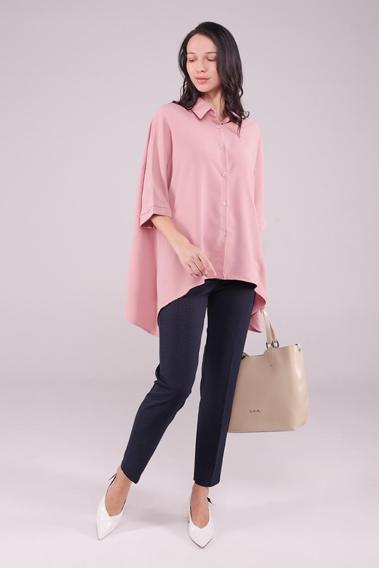 Ассиметричная блуза розовая от Coolples