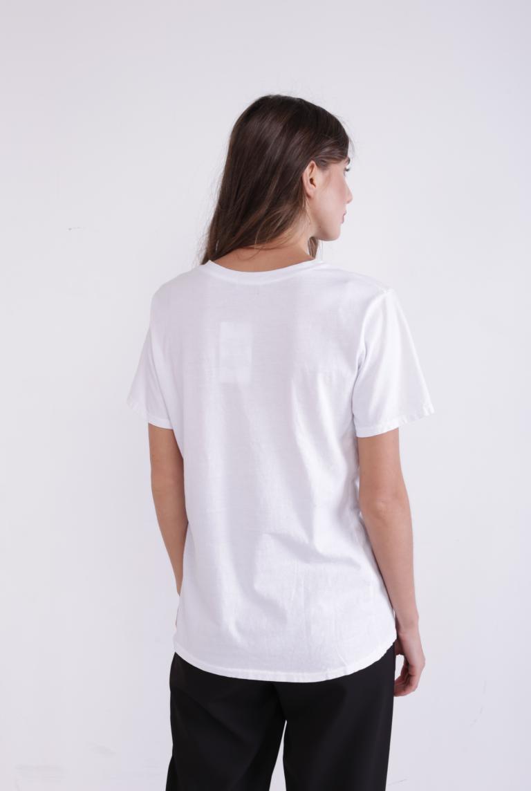 Белая футболка с принтом от White Angel
