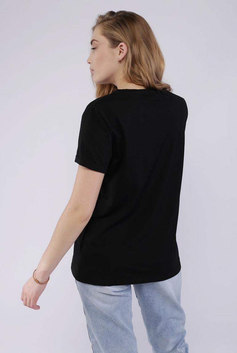 Черная футболка с принтом от Jean Louis Francois 