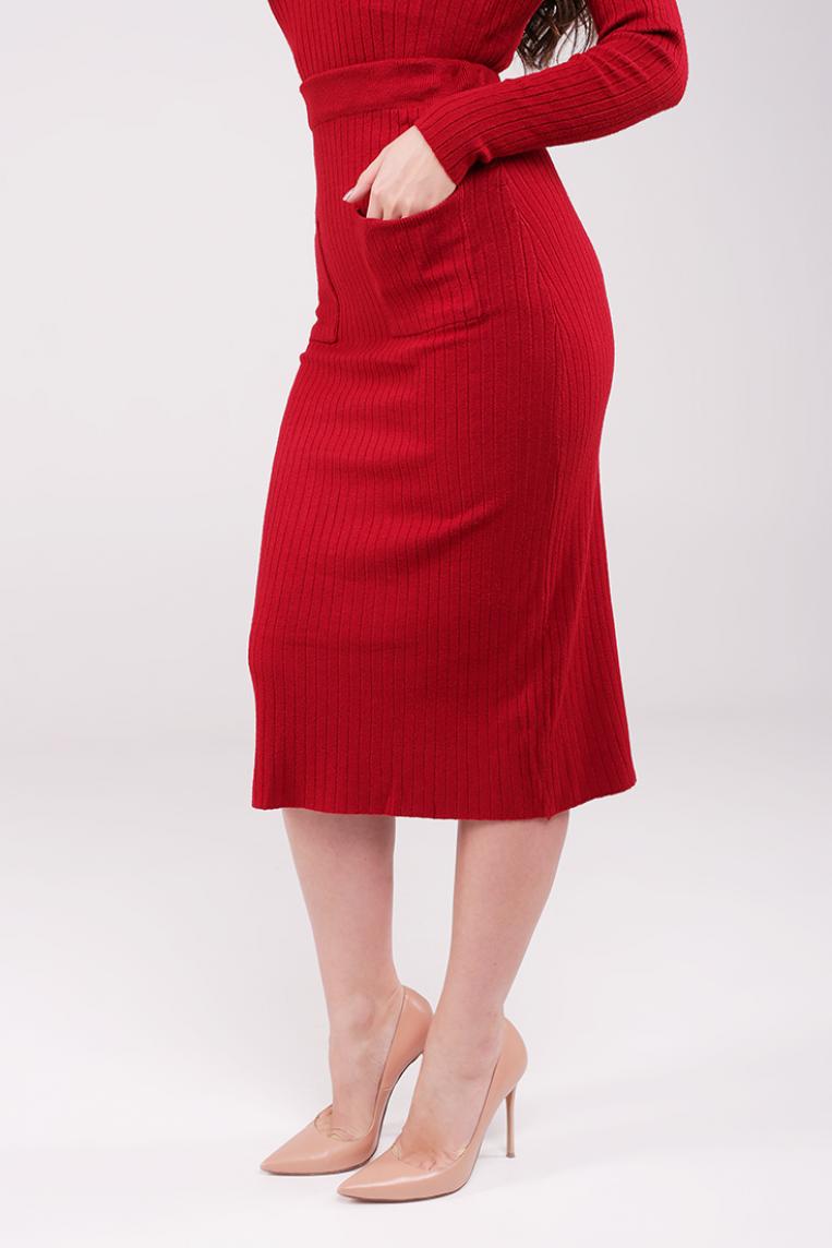 Комплект с юбкой карандаш бордового цвета от California&Miss 