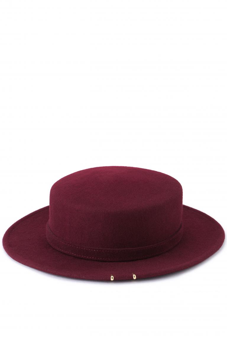 Фетровая шляпа бордового цвета от Saint MAEVE