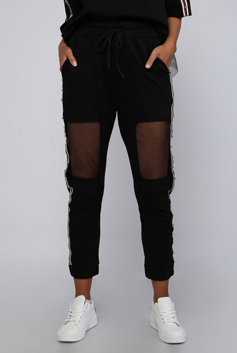 Эластичные брюки Stella Milani черного цвета