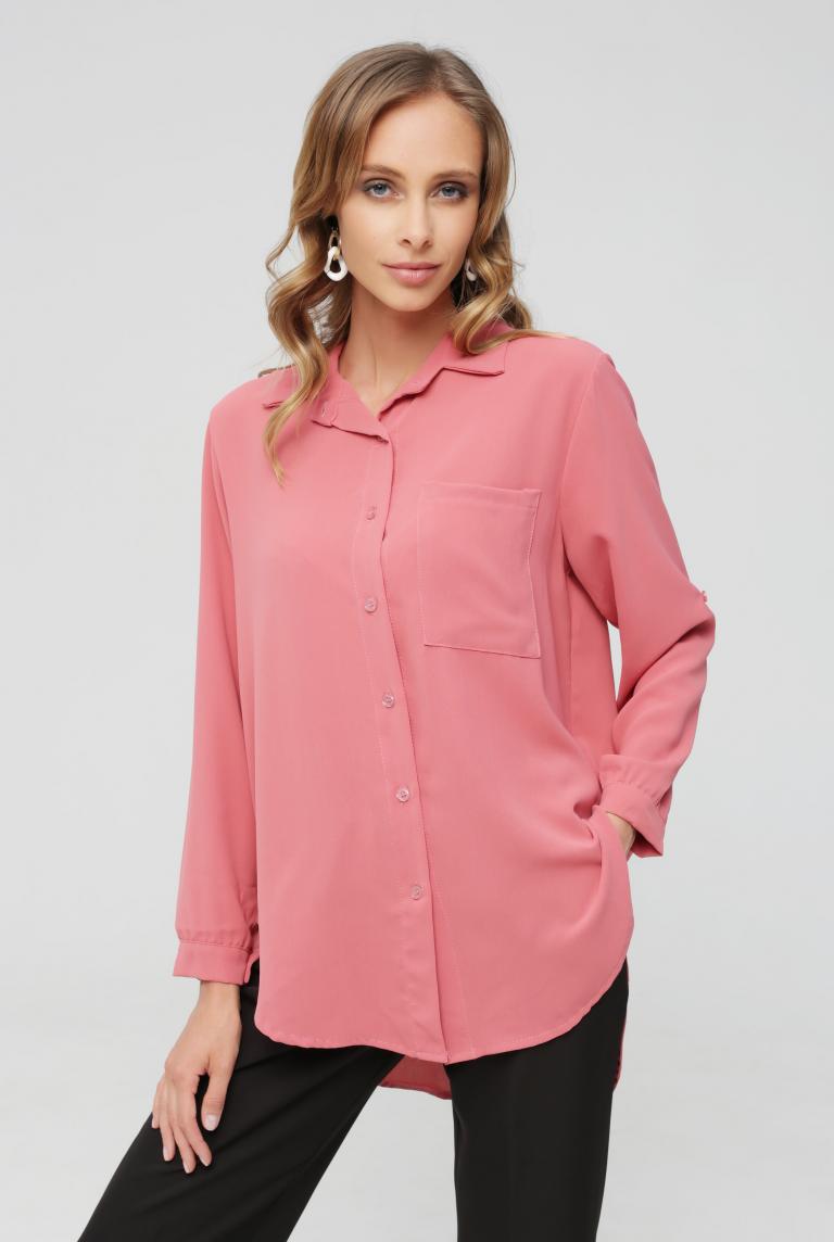 Терракотовая удлиненная блузка от Z ONE