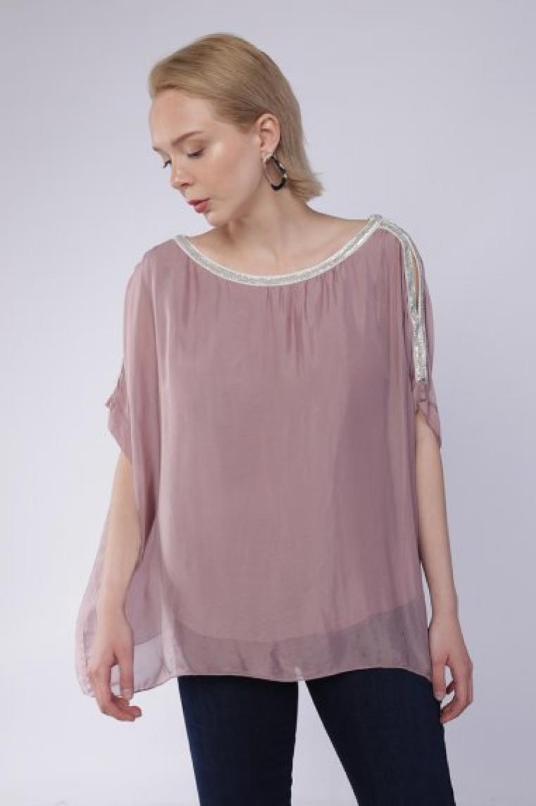Безразмерная блуза Fashion розовая