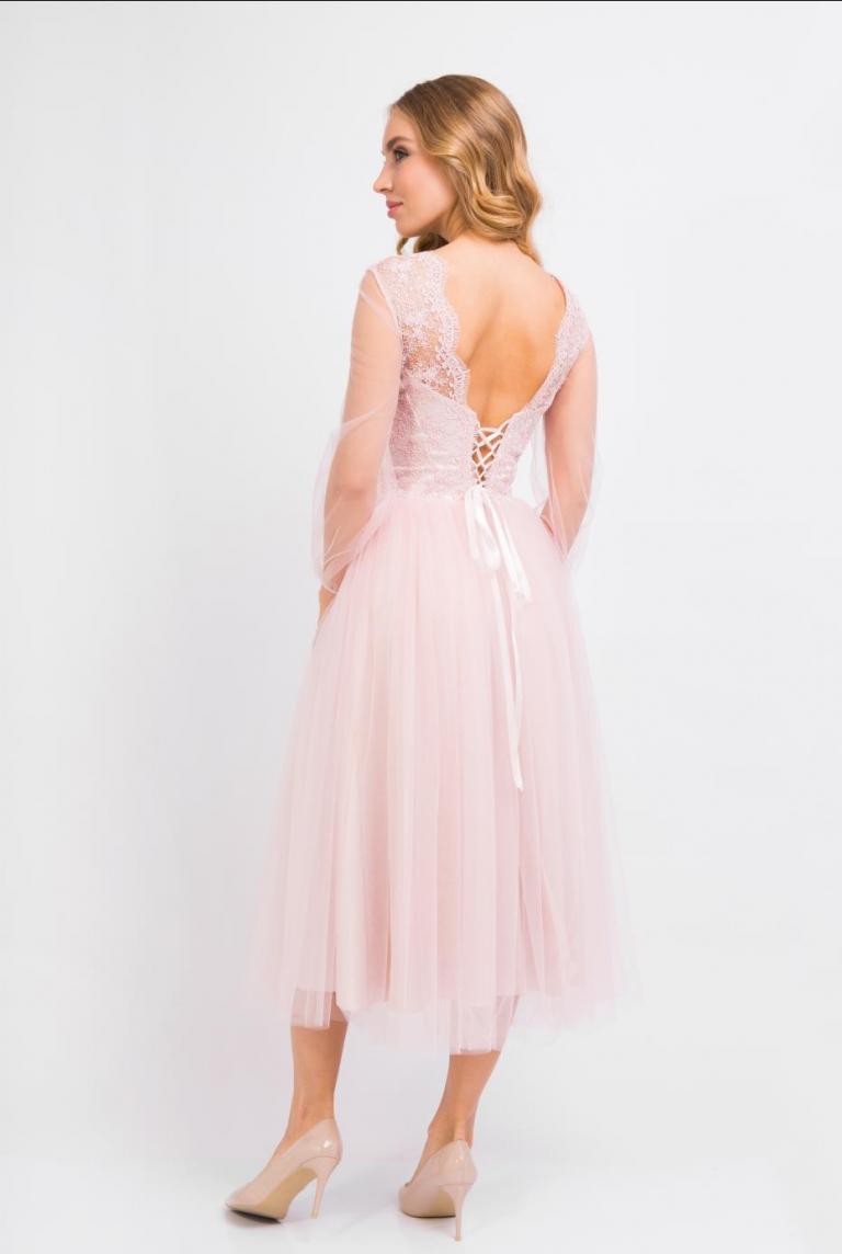 Фатиновое розовое платье миди от Anetty