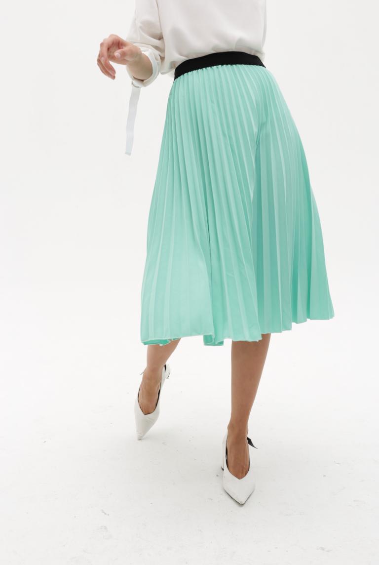 Плиссированная юбка мятного цвета от KALI