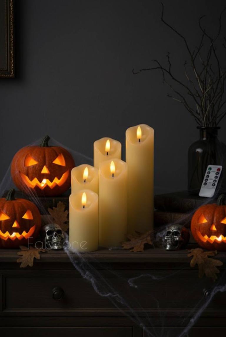 Набор светодиодных свечей из 5 штук с пультом управления