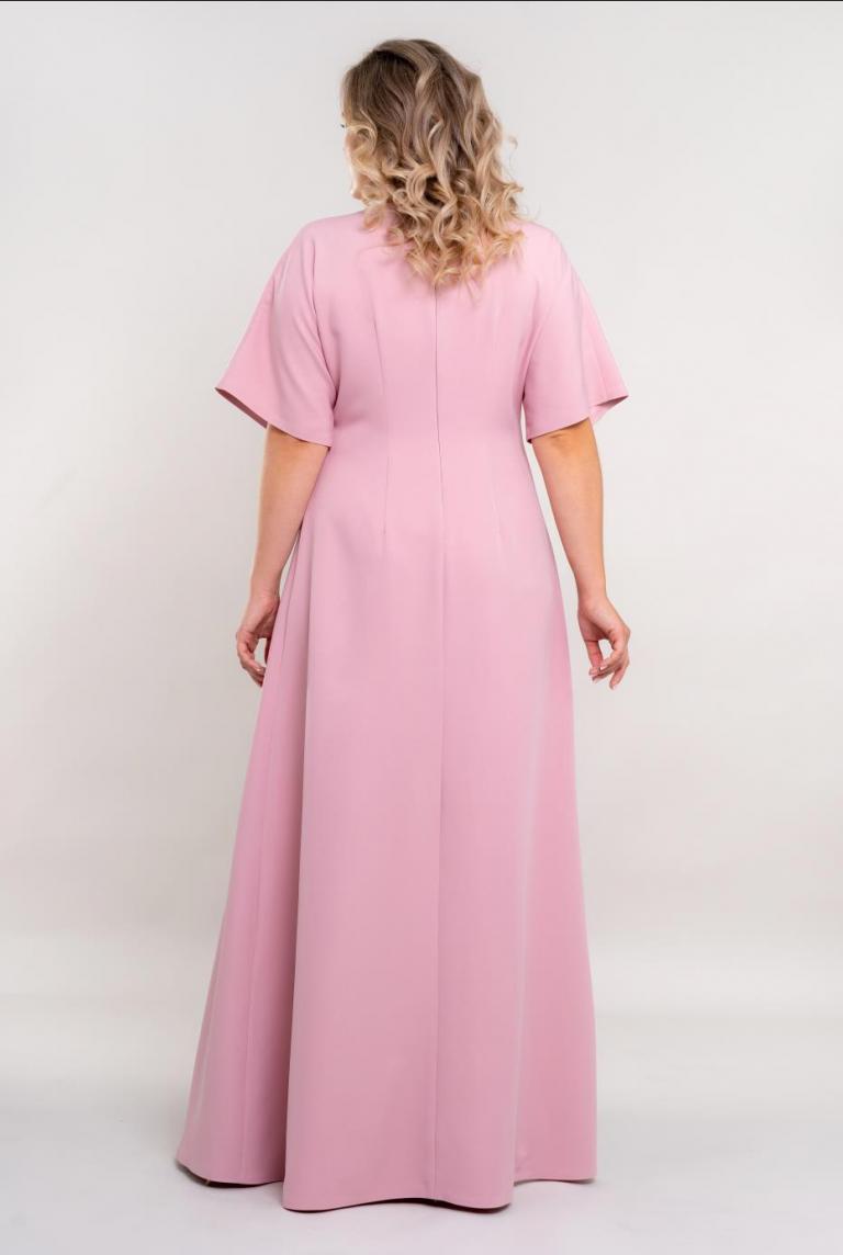 Вечернее длинное платье розового цвета от Anetty