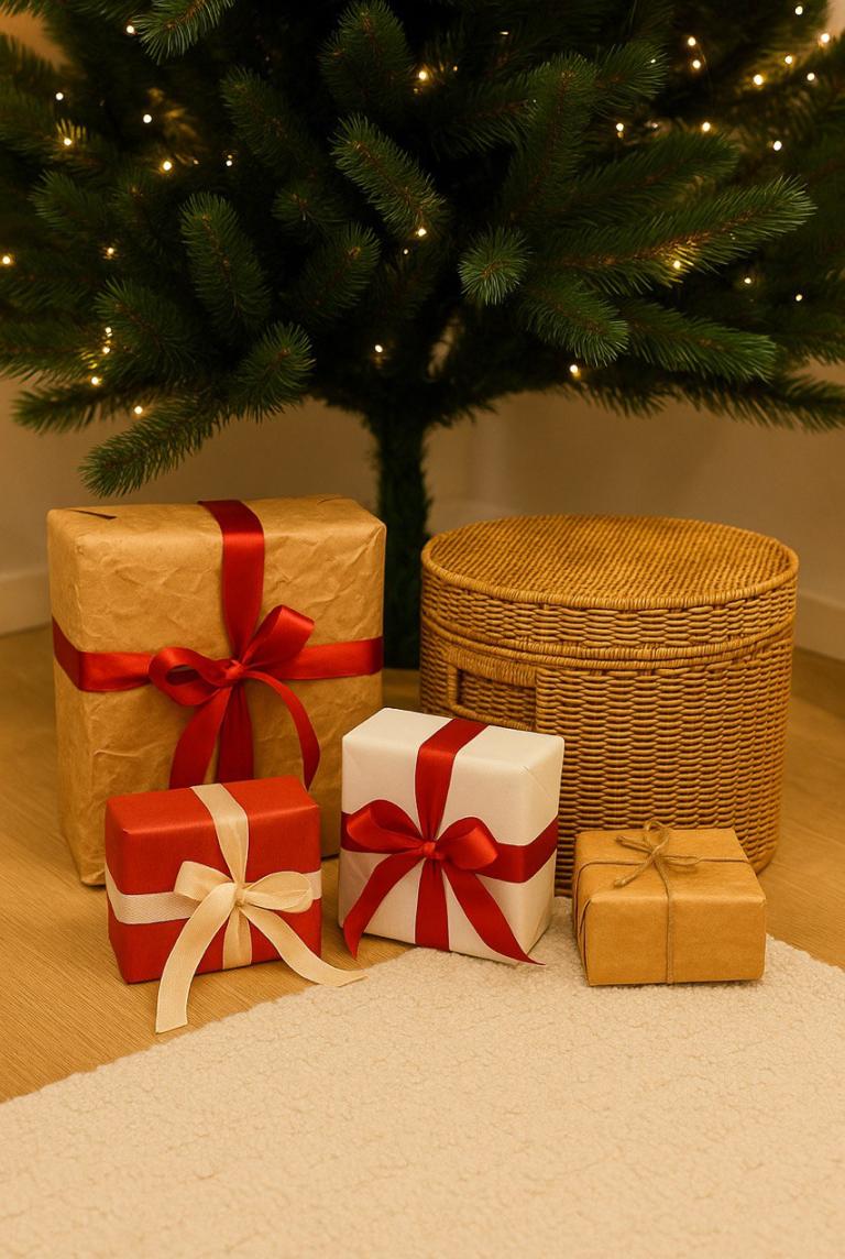 Плетеная корзина с крышкой круглая большая 35см